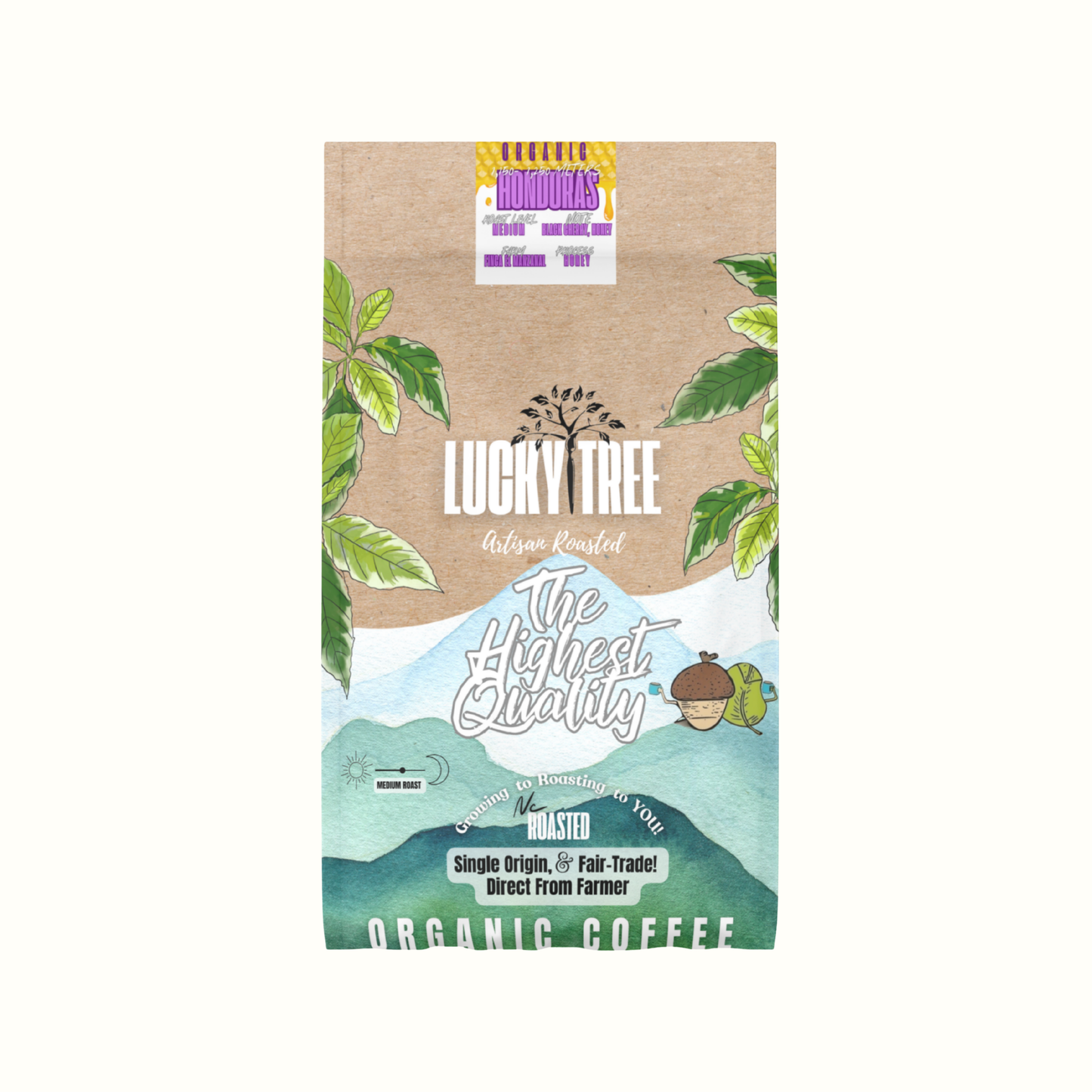 Organic Medium Dark Roast Honey Process