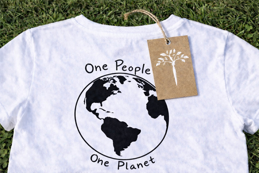 One People, One Planet    100% Cotton Crop Tee